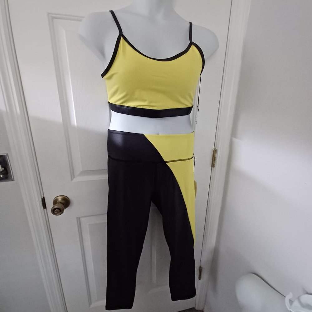 COPY - Zyia  Yellow Metallic Light in Tight Adjustable Strap Bra